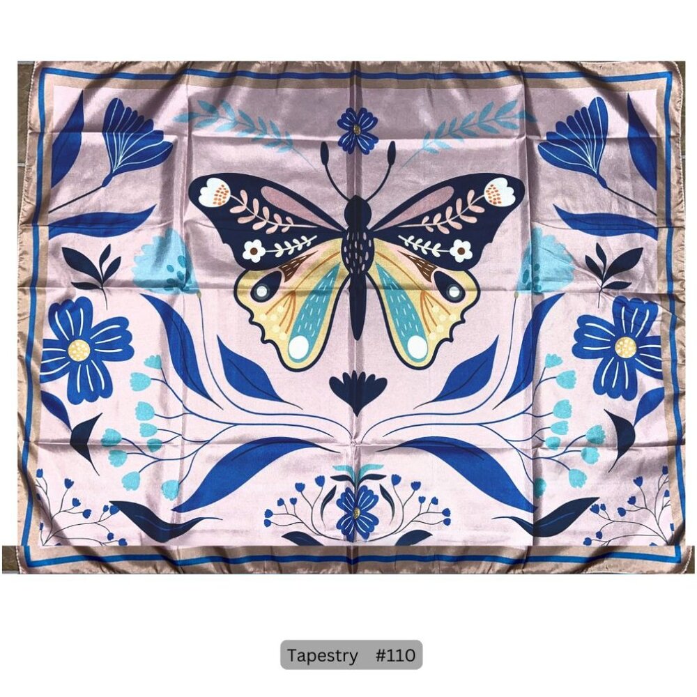 Pink and Blue Boho Butterfly Tapestry‎ Hanging Wall Decor